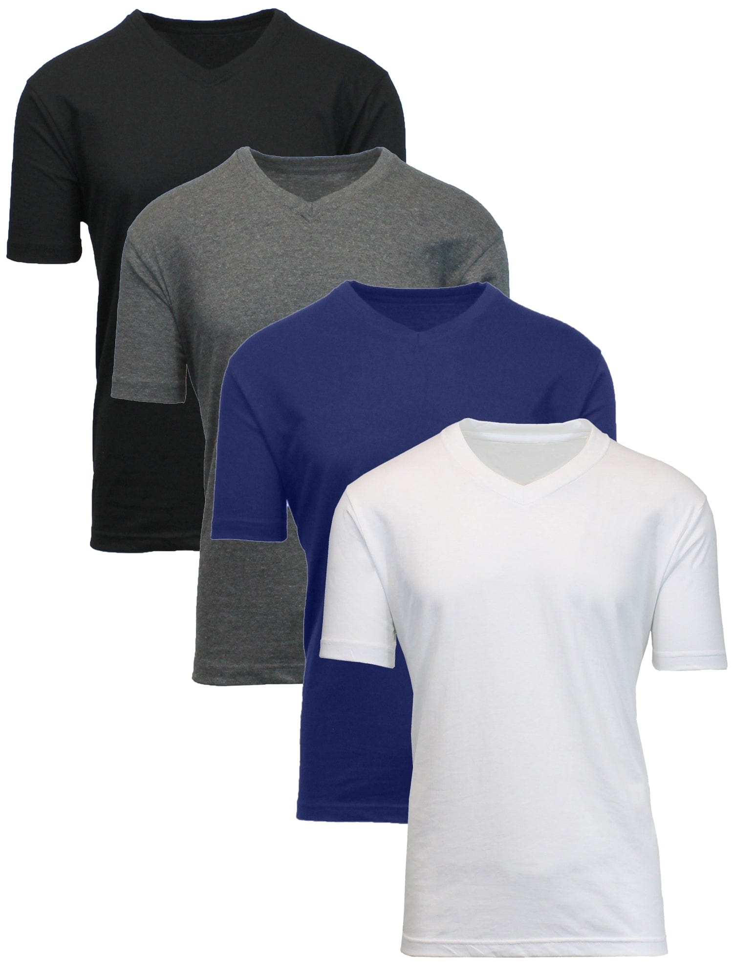 Men's (4-Pack) Short Sleeve V-Neck Modern Fit Classic Tees (S-3XL) - GalaxybyHarvic