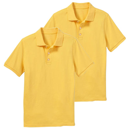 2-Pack School Uniform Tagless Polo Tshirt for Little Boys & Big Boys