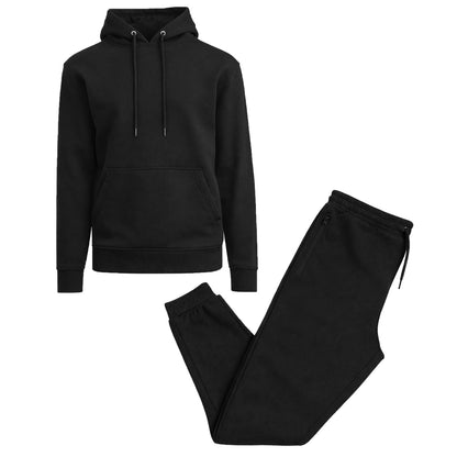 Men’s Soft Fleece Cotton Blend Pullover Hoodie & Sweatpants Jogging Set