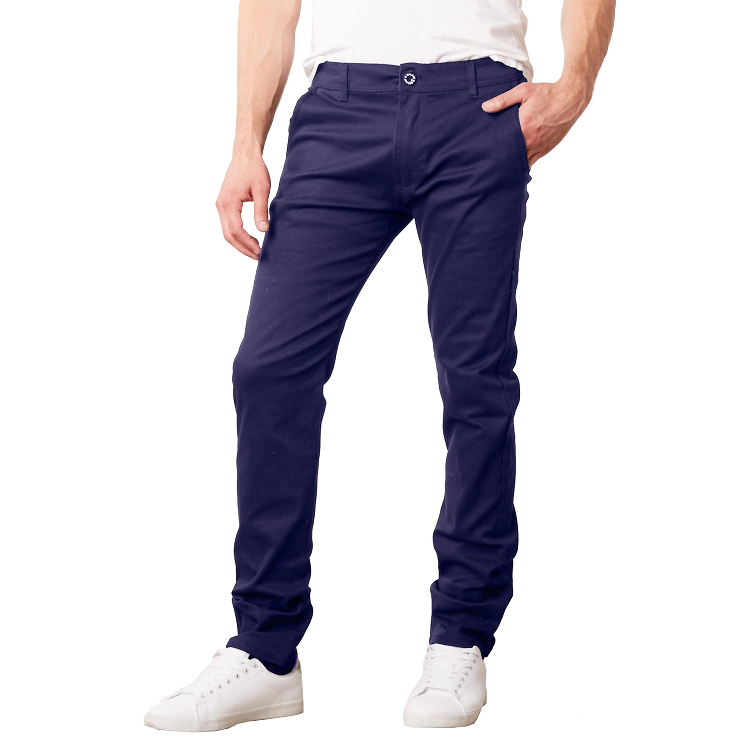 Buy Henry & Smith Teal Blue Stretch Washed Mens Chino Formal Pants at  Amazon.in
