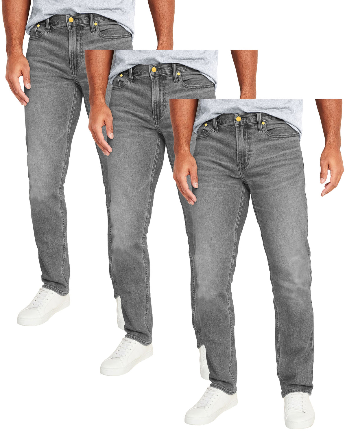 Men's 3-Pack Flex Stretch Slim Straight Jeans with 5 Pocket (Sizes, 30-42) - GalaxybyHarvic