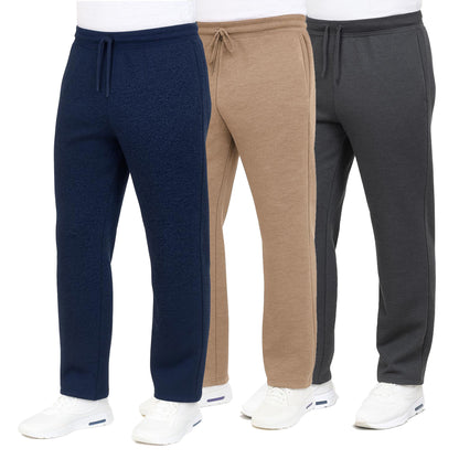 3-Pack Mens Slim Fit Fleece Jogger Sweatpants (S-2XL)