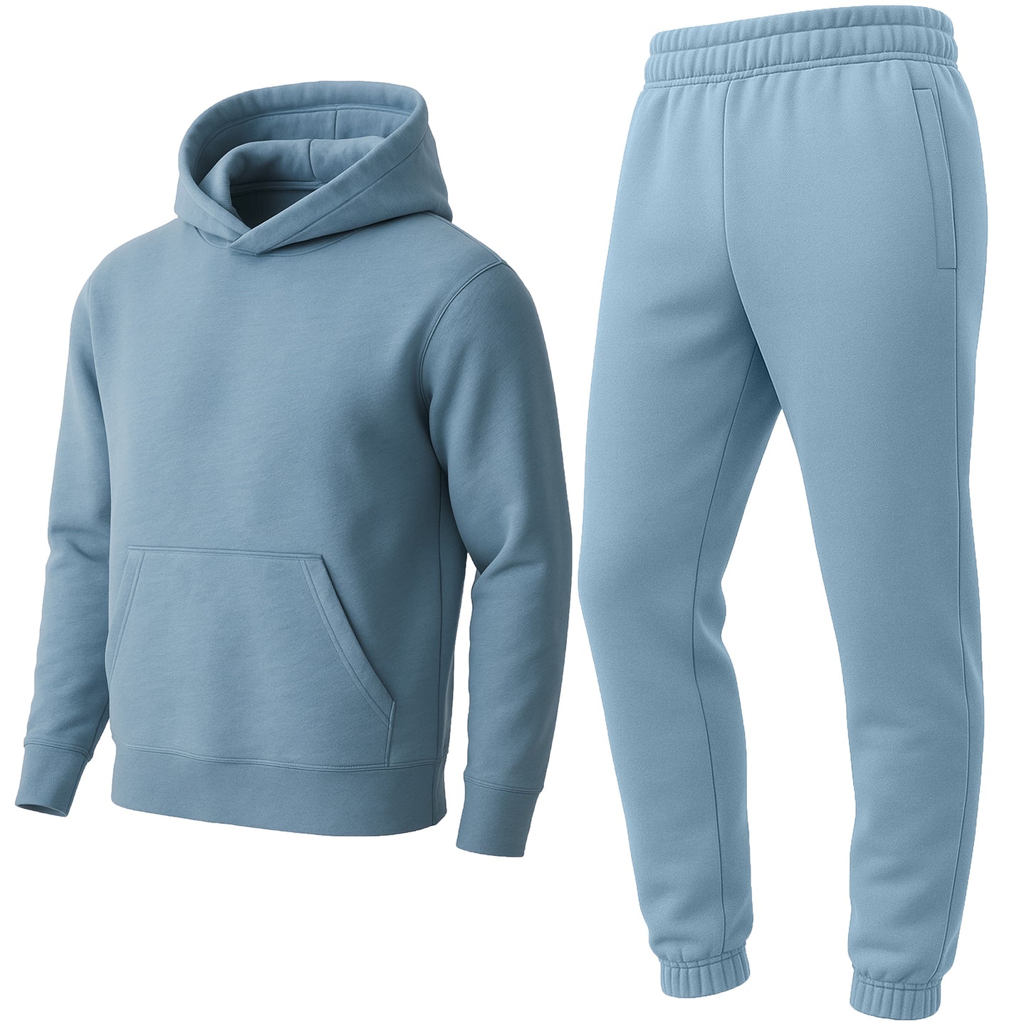 Men’s Heavyweight Soft Fleece Cotton Blend Pullover Hoodie & Sweatpants Jogging Set (S-2XL)