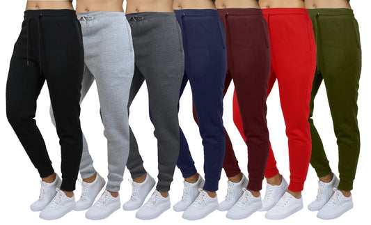 Galaxy by Harvic 3-Pack Women's Loose Fit Fleece Jogger Sweatpants (S-3XL)