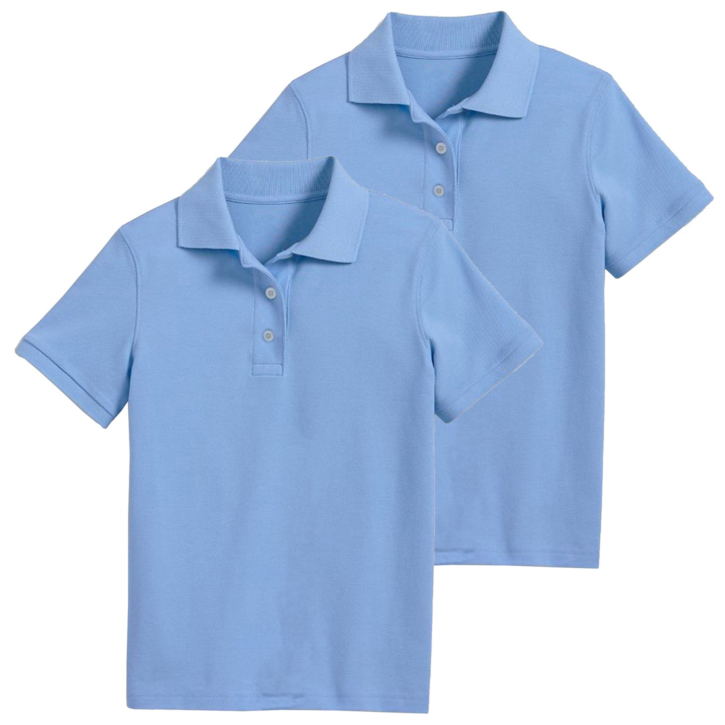 2-Pack School Uniform Tagless Polo Tshirt for Little Boys & Big Boys