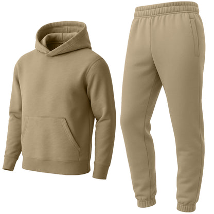 Men’s Heavyweight Soft Fleece Cotton Blend Pullover Hoodie & Sweatpants Jogging Set (S-2XL)