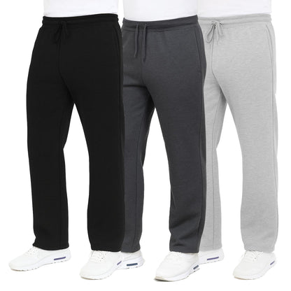 3-Pack Mens Slim Fit Fleece Jogger Sweatpants (S-2XL)