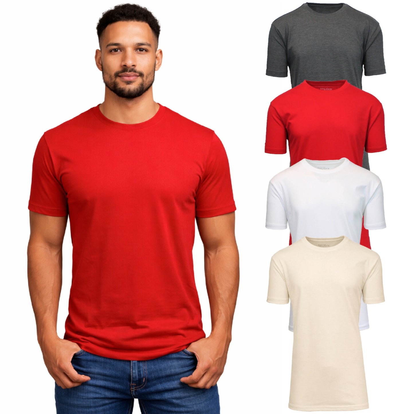 4-Pack Men's Casual Crew Neck T-Shirt Tee (S-3XL)