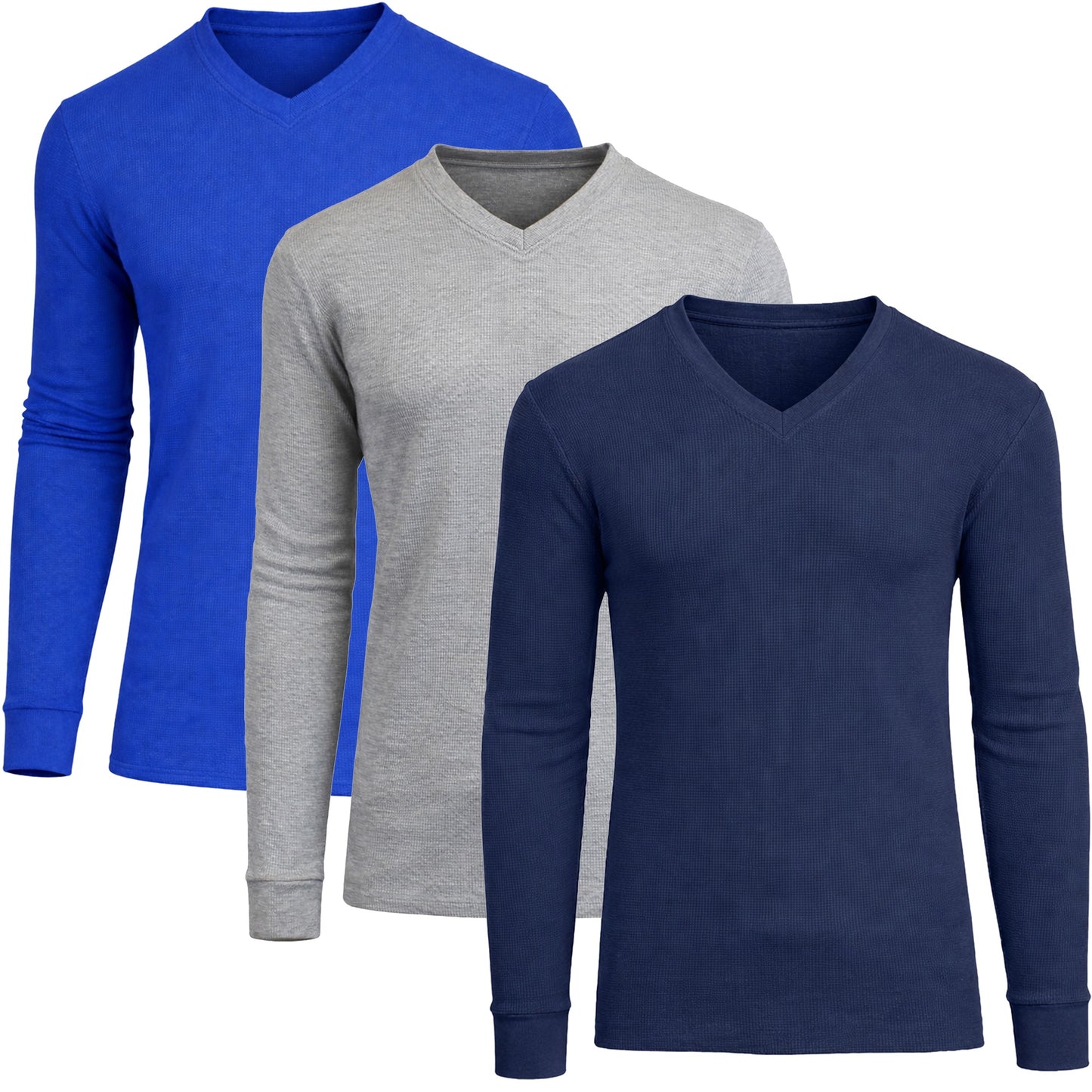 3-Pack Men's Long Sleeve Thermal Shirts (S-5XL)