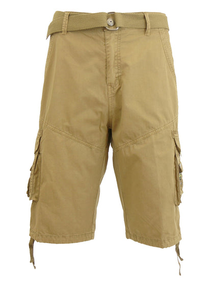 Men's Distressed Vintage Belted Cargo Utility Shorts - GalaxybyHarvic