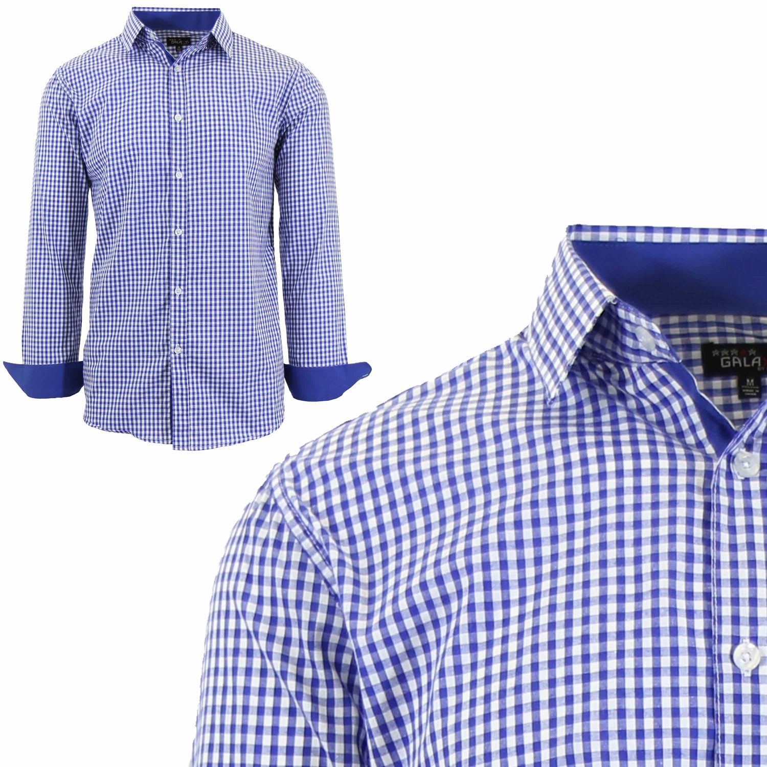 Men's Long Sleeve Cotton Dress Shirts - GalaxybyHarvic