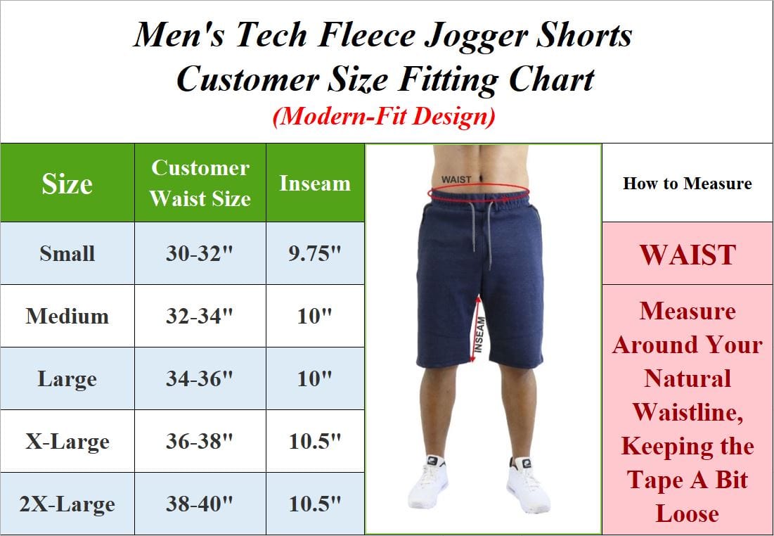 Men's Tech Fleece Jogger Lounge Shorts with Zipper Pockets - GalaxybyHarvic