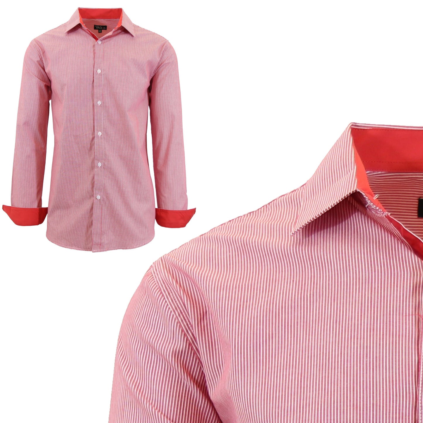 Men's Long Sleeve Cotton Dress Shirts - GalaxybyHarvic