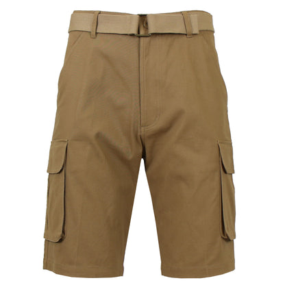 Men's Cotton Flex Stretch Cargo Shorts with Belt - GalaxybyHarvic
