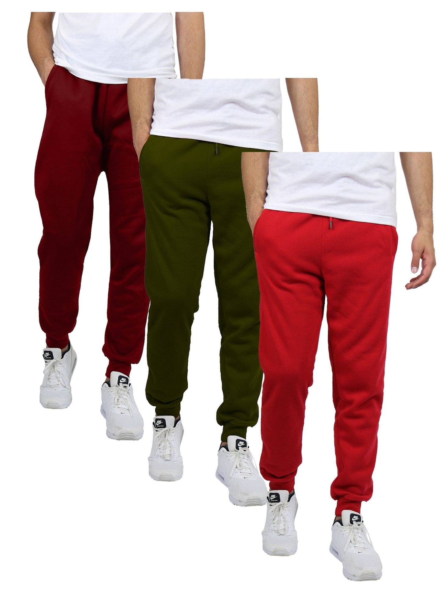  Galaxy by Harvic Mens Slim Fit Fleece Joggers Sweatpants 3 Pack  : Clothing, Shoes & Jewelry