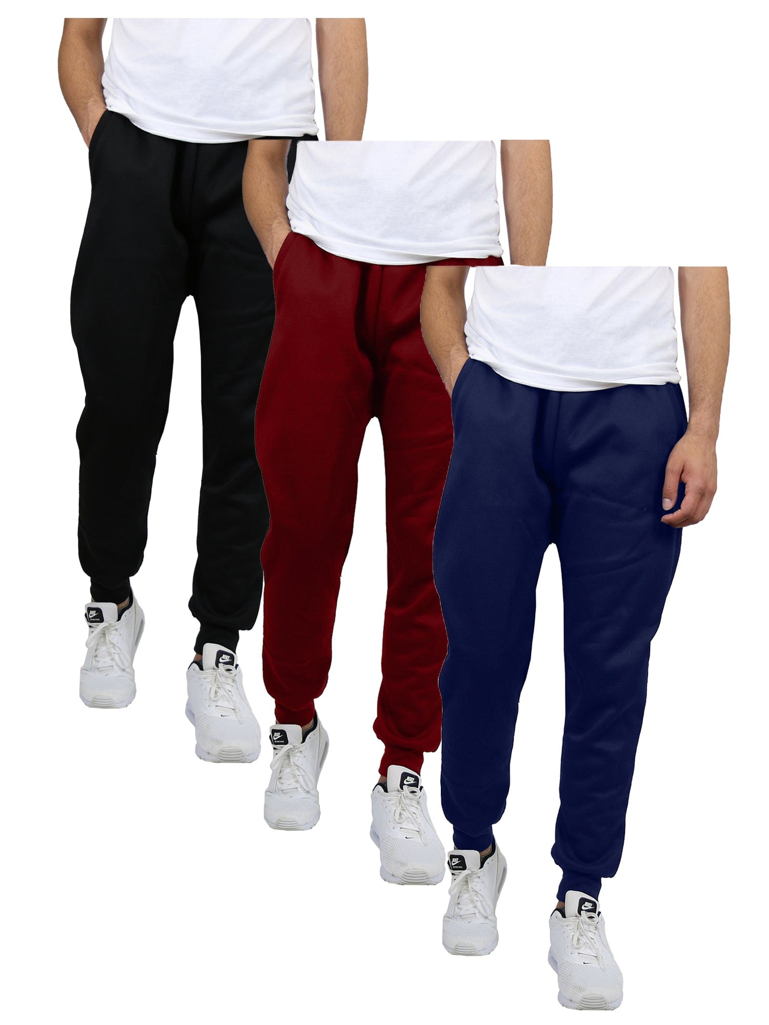 [3-Pack] Men's Slim-Fit Fleece Jogger Sweatpants - GalaxybyHarvic