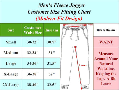 Men's Fleece Joggers with Contrast Zippers - GalaxybyHarvic
