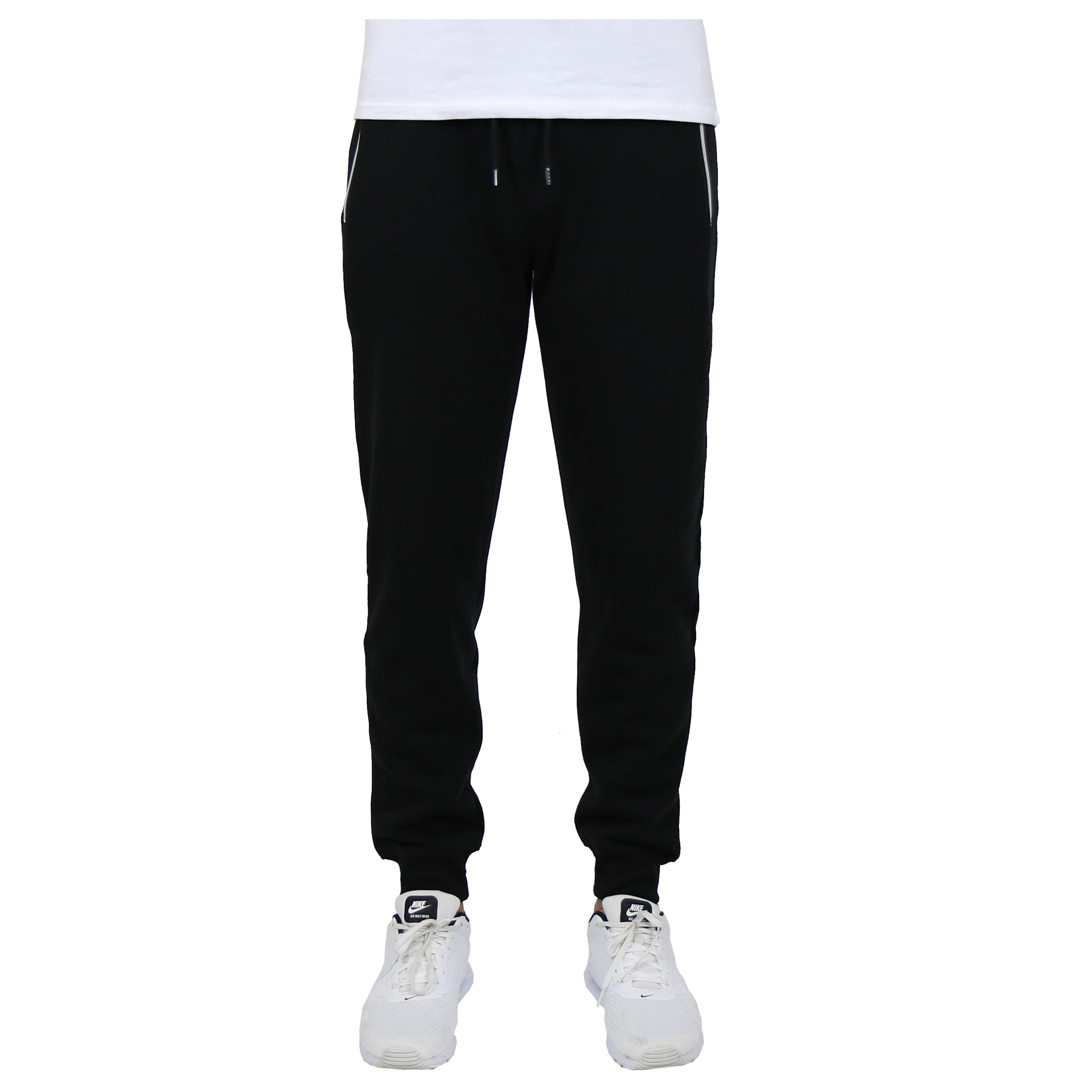 Men's Fleece Joggers with Contrast Zippers – GalaxybyHarvic