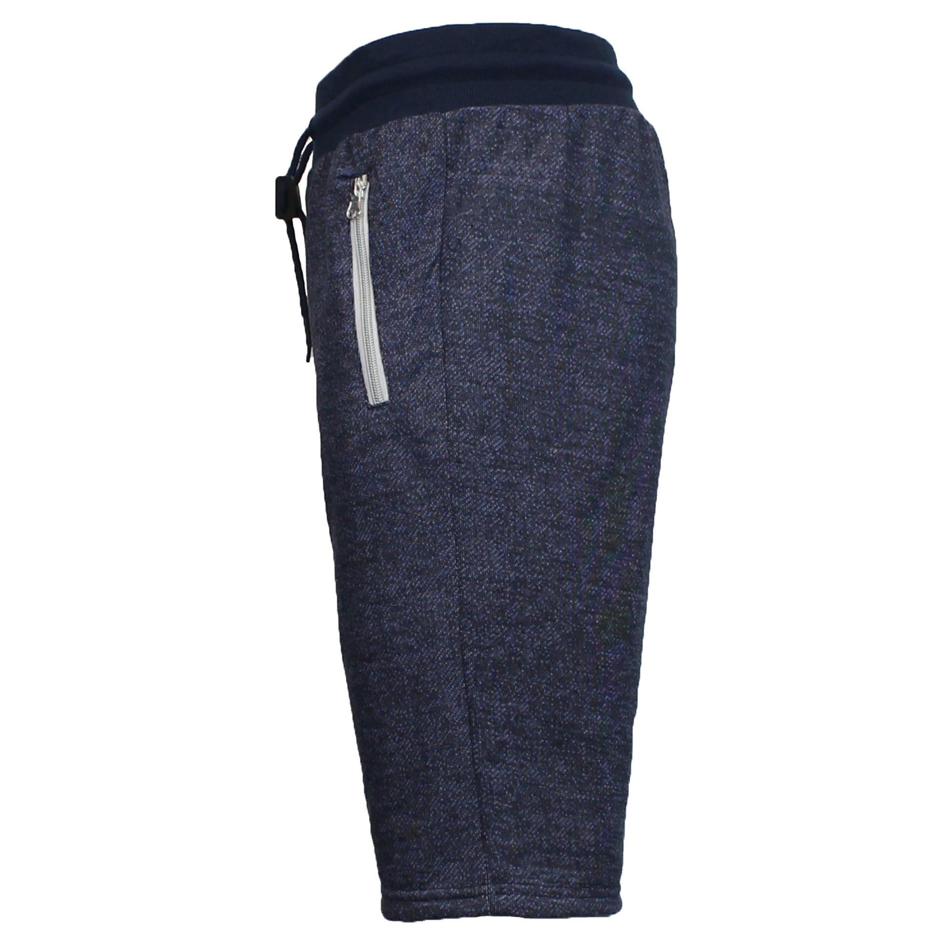 Men's Marled or Solid French Terry Shorts with Zipper Pockets - GalaxybyHarvic