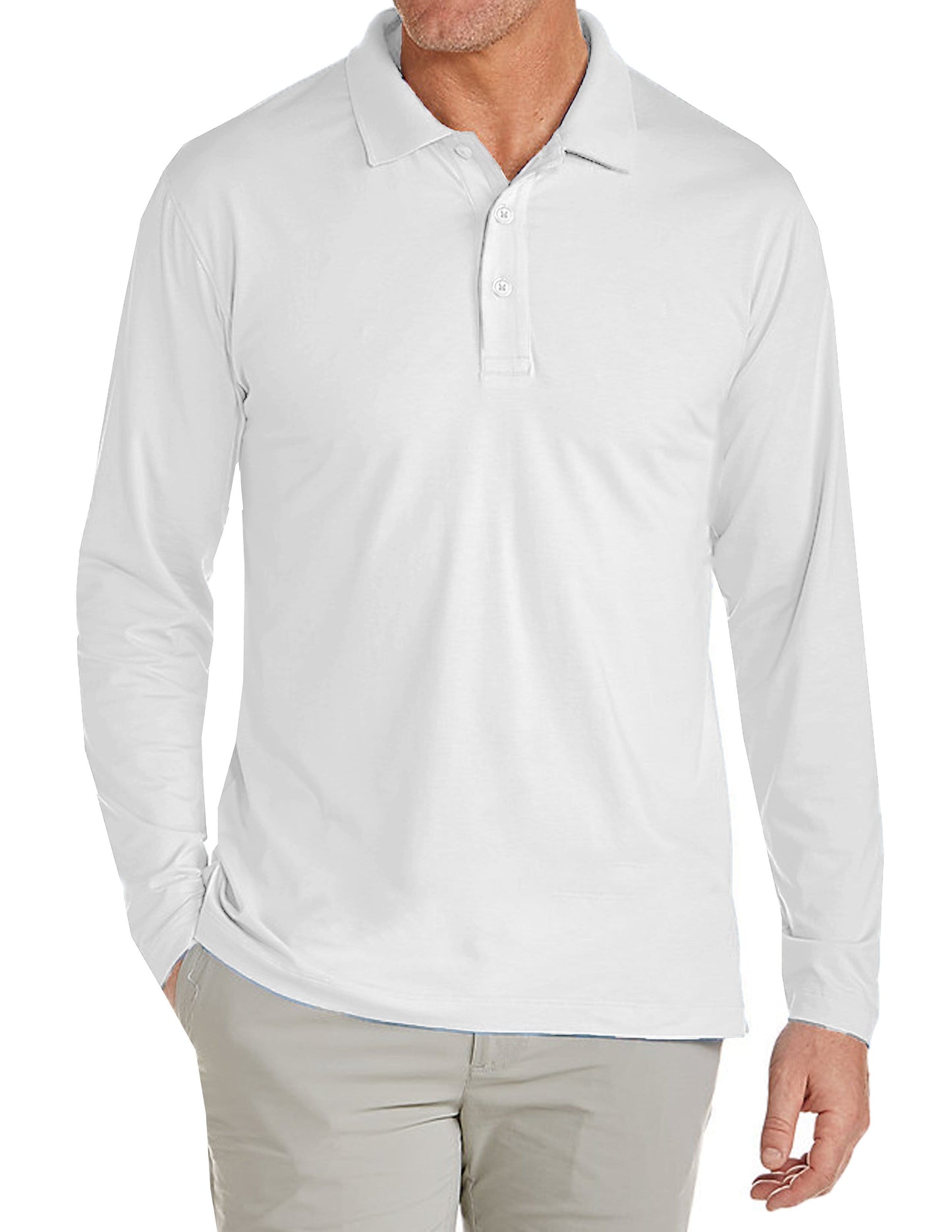 Men's Long Sleeve Pique Polo Shirt - GalaxybyHarvic