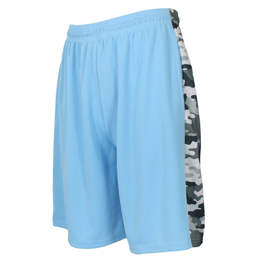 Men's Active Mesh Shorts with Side Camo Panels - GalaxybyHarvic
