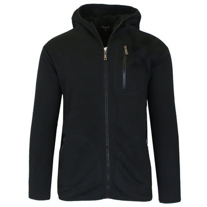 Men's Tech Sherpa Fleece-Lined Zip Hoodie With Chest Pocket - GalaxybyHarvic