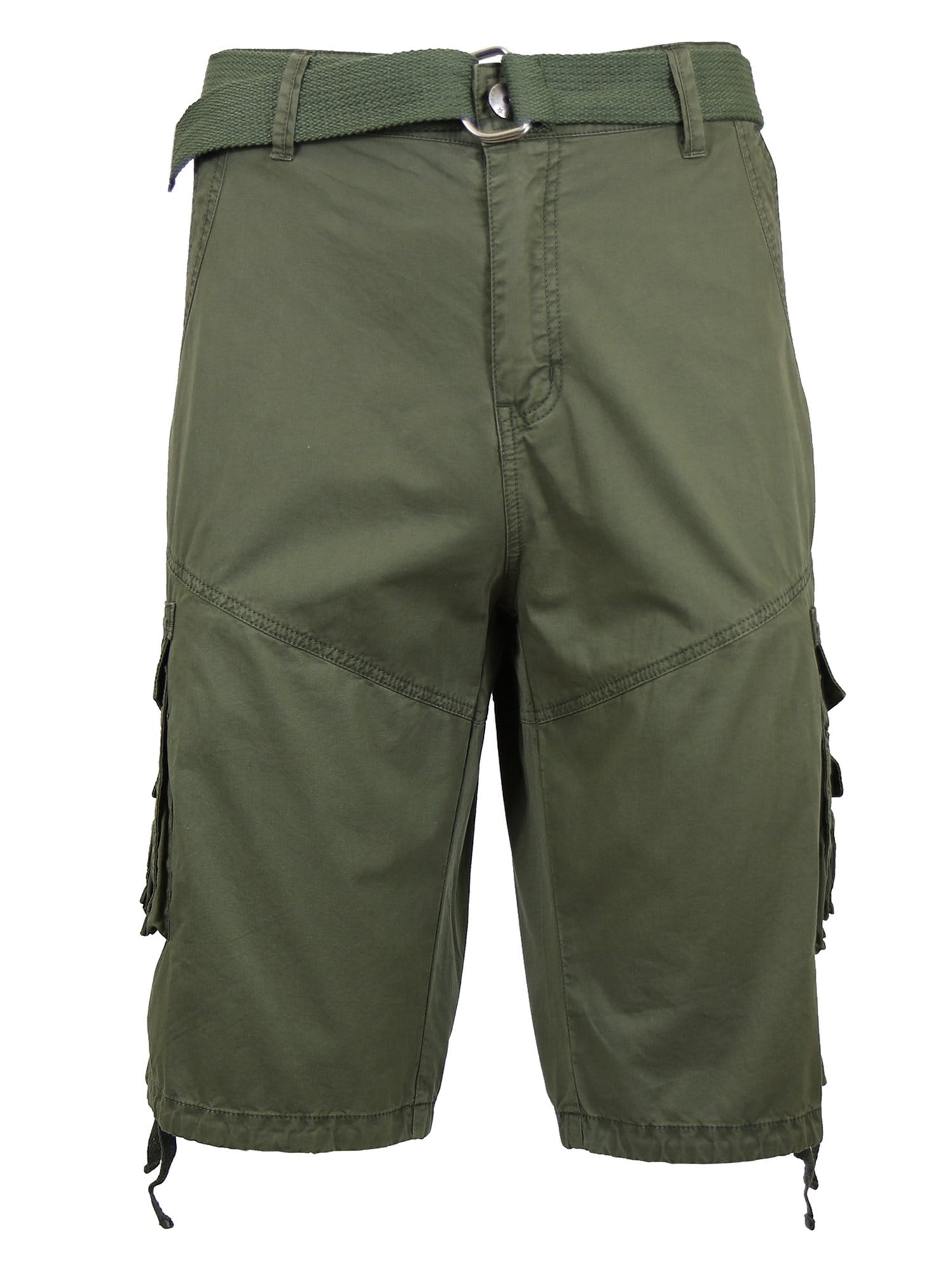 Men's Distressed Vintage Belted Cargo Shorts