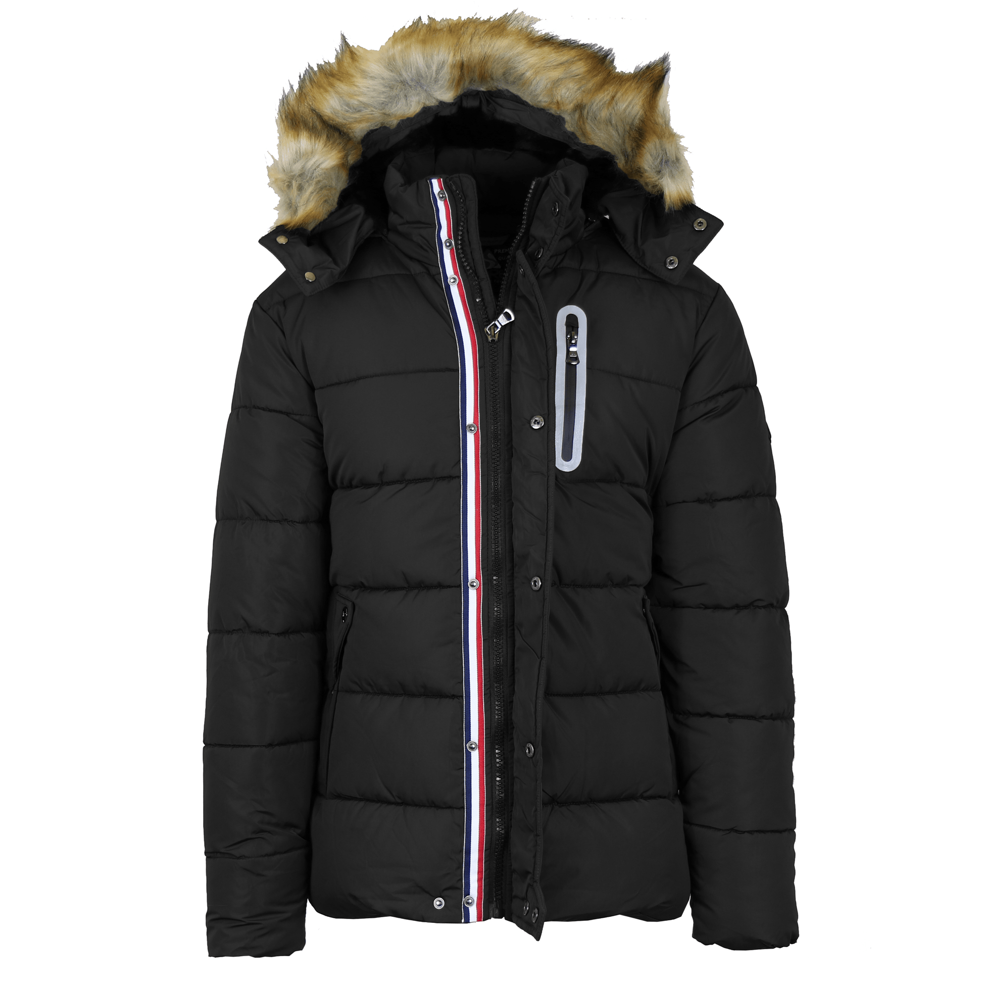 Men s Heavy Tech Puffer Jacket with Fur Hood GalaxybyHarvic