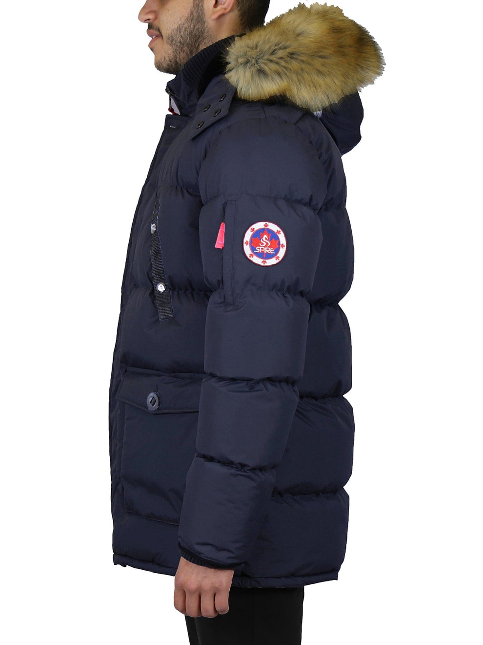 12 Pack Men's Bubble Parka Jacket with Sherpa Lined Hood - Black main image 0