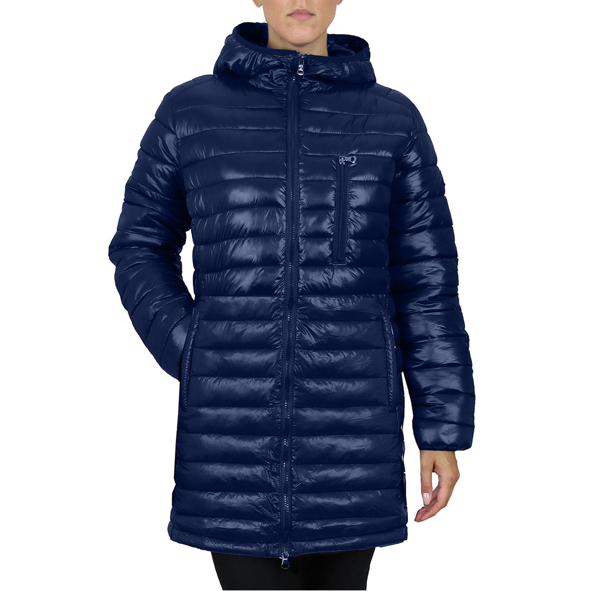 Women s Lightweight Long Puffer Bubble Jacket GalaxybyHarvic