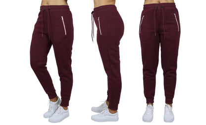 Women's Loose-Fit Fleece Sweatpants w/Zipper Pockets - GalaxybyHarvic