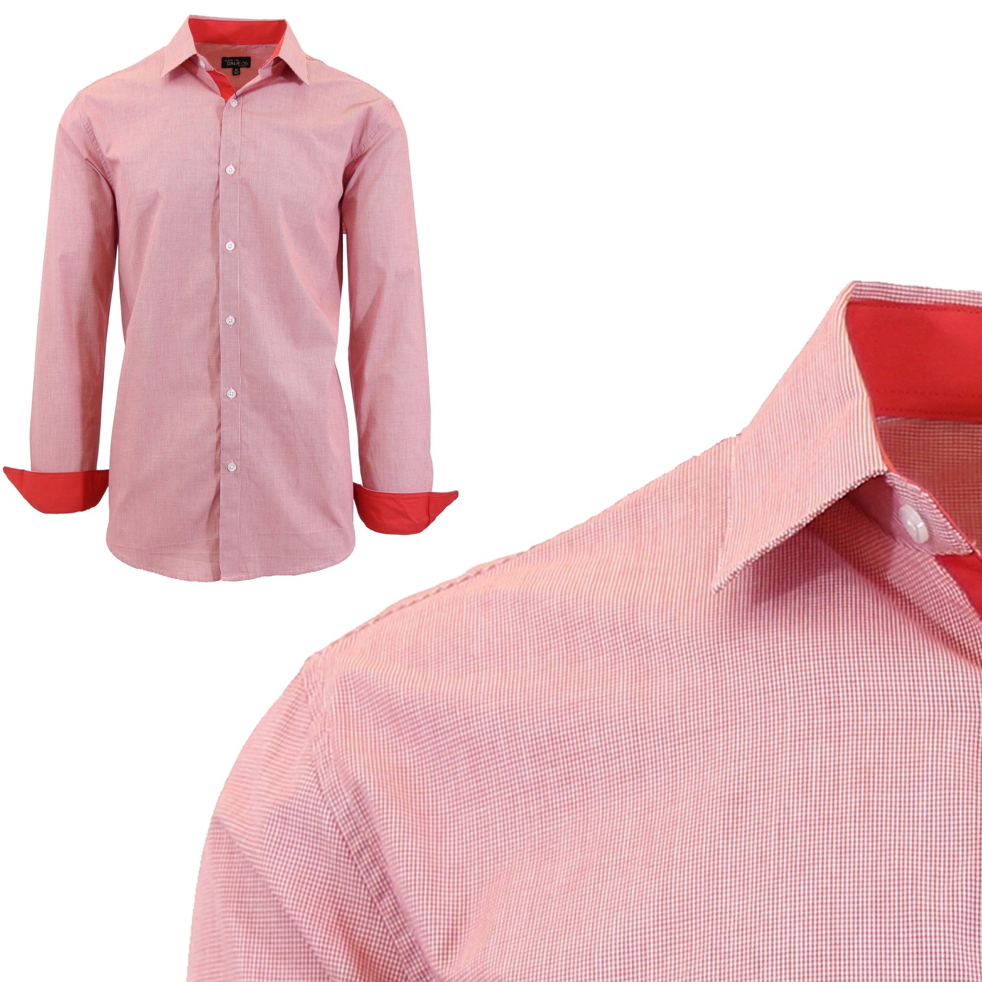 Men's Long Sleeve Cotton Dress Shirts - GalaxybyHarvic